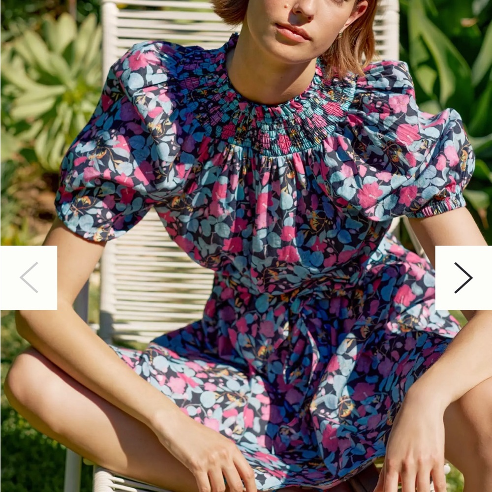🌸 Roller Rabbit Ainsley Cover-Up Mini Dress🌸 floral summery